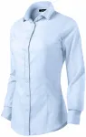 Naiste pikkade varrukatega pluus slim fit, helesinine