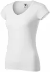 Naiste slim fit V-kaelusega T-särk, valge
