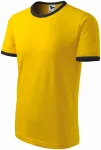 Unisex kontrastiga T-särk, kollane